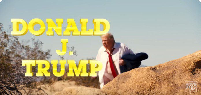‘south-park’-lanca-video-com-deepfake-em-que-trump-cai-pelado-no-deserto-e-e-surpreendido-por-penis-falante