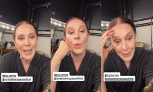 espectador-de-peca-de-claudia-raia-relata-momento-de-constrangimento-enquanto-usava-audiodescricao;-atriz-se-retrata