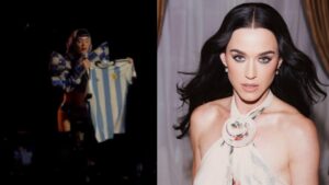‘os-brasileiros-vao-ficar-muito-bravos’,-diz-katy-perry-ao-levantar-camisa-da-selecao-argentina;-veja-video