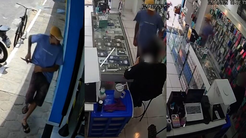 video:-funcionario-e-ameacado-com-faca-e-tem-celular-roubado-durante-assalto-em-loja-no-litoral-do-piaui