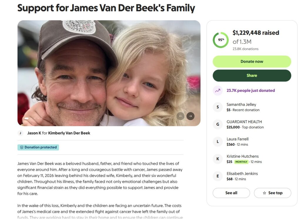 james-van-der-beek:-amigos-criam-vaquinha-e-arrecadam-mais-de-1,2-milhao-de-dolares-para-ajudar-familia