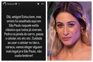 atriz-luisa-arraes-conta-que-foi-assaltada-em-sp-pela-‘gangue-do-quebra-vidro’-e-alerta:-‘cuidado-ao-usar-o-celular-no-taxi’