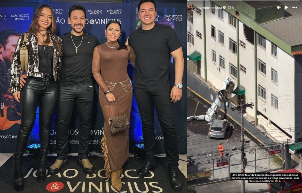 monique-moura,-esposa-de-joao-bosco,-dupla-de-vinicius,-estava-em-predio-proximo-ao-atingido-por-aviao-em-mg