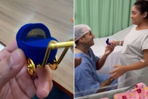 gravida-e-surpreendida-com-pedido-de-casamento-na-maternidade-e-diz-‘sim’-antes-de-dar-a-luz;-assista